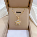 Gold Crystal Flower Necklace