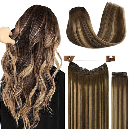 Golden & Black Ombre Hair Extensions - 27 Inch