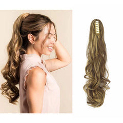 Ponytail Hair Extension Heat Resistant Curls Claw Clip Pony Tail Hairpiece