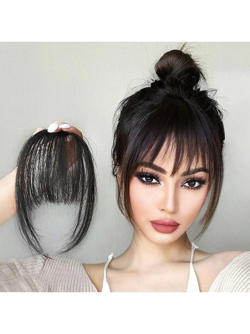 Clip In Bangs Front Neat Black Brown Bangs Hairpiece