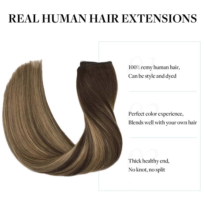 Golden & Black Ombre Hair Extensions - 27 Inch