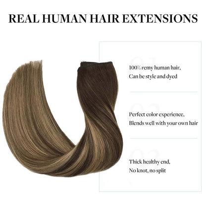 Golden & Black Ombre Hair Extensions - 27 Inch