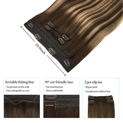 Golden & Black Ombre Hair Extensions - 27 Inch