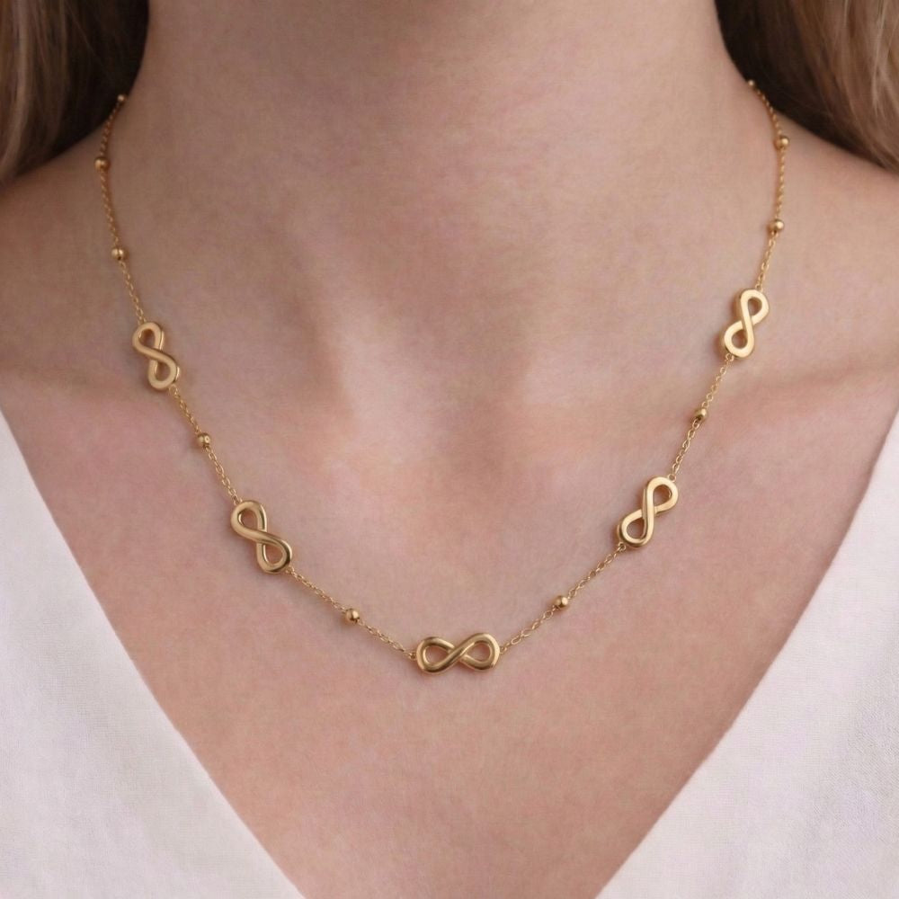 Infinity Gold Necklace for Women